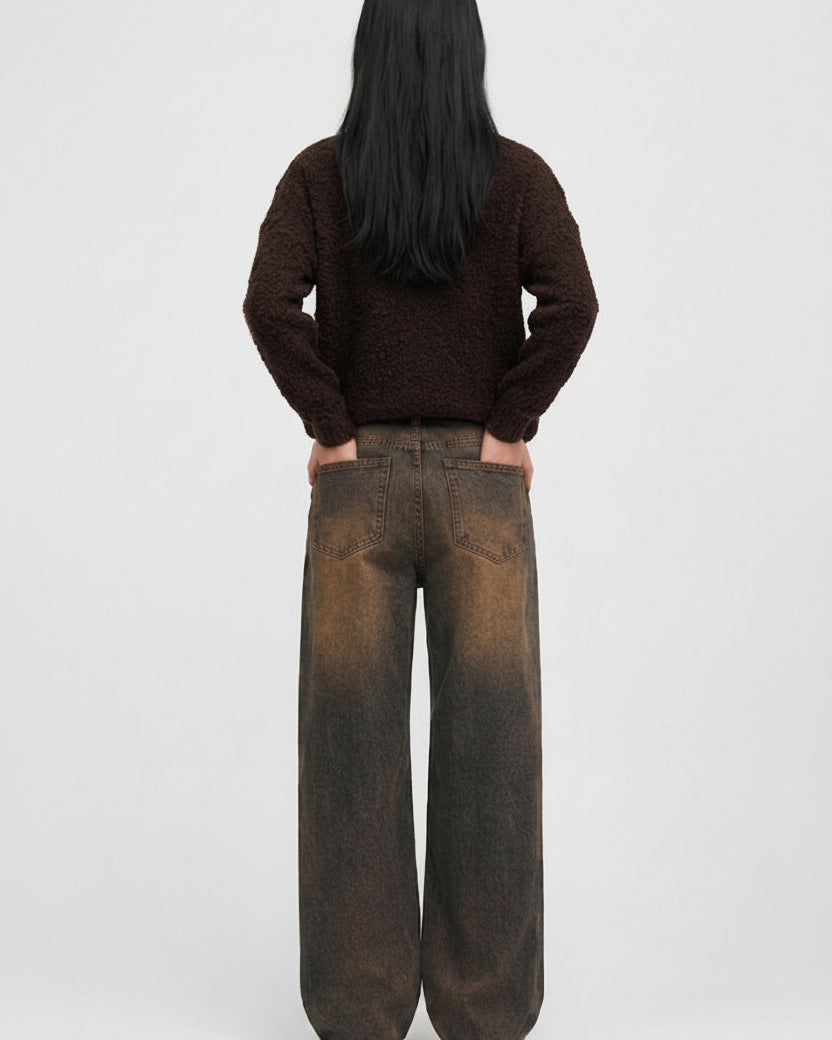 Jeans Straight Leg Delavé