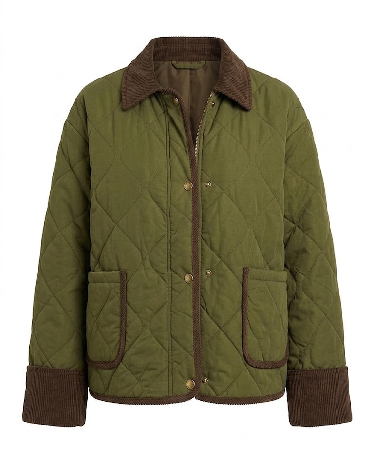 Giacca Country Chic Verde Oliva