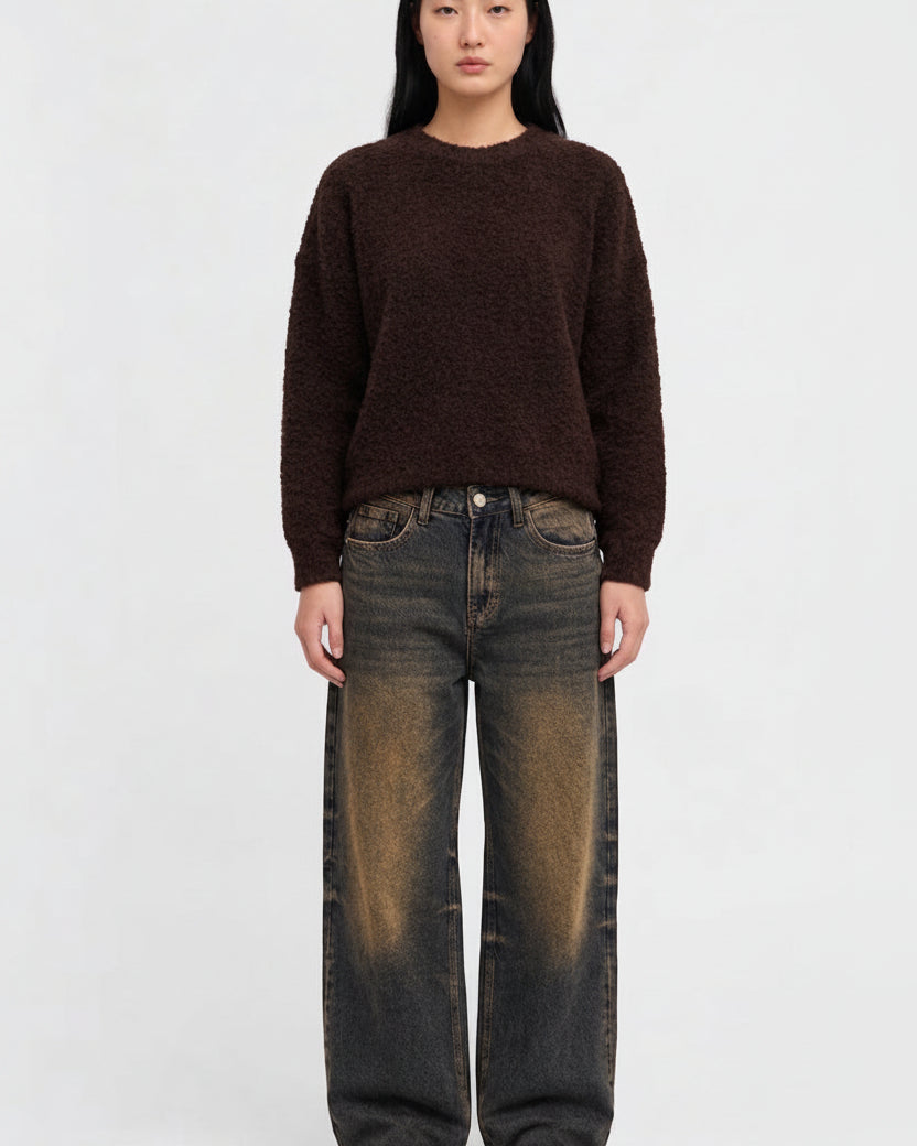 Jeans Straight Leg Delavé