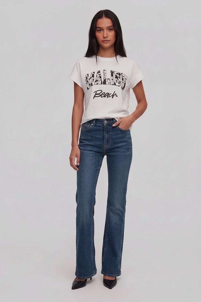 Jeans in Denim a Zampa Leggera
