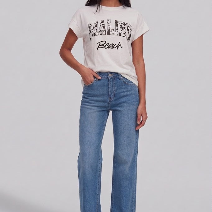 Jeans in Denim a Gamba Dritta
