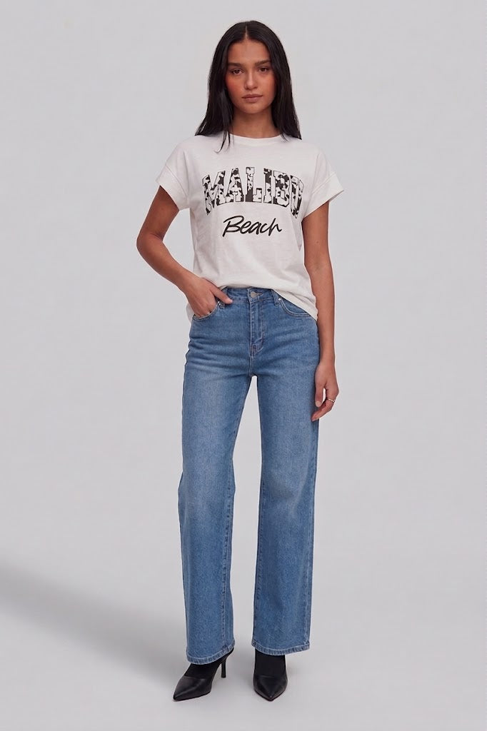 Jeans in Denim a Gamba Dritta