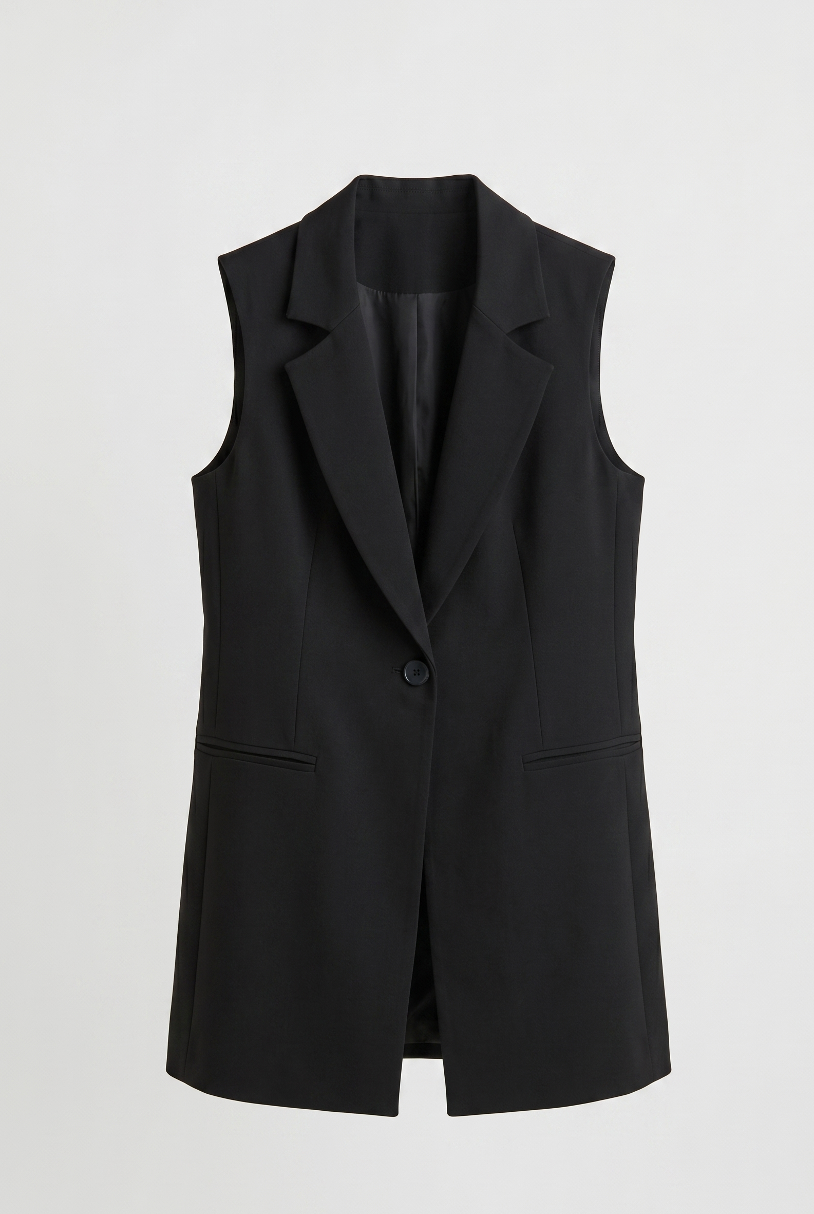 Gilet Blazer Lungo Sartoriale Nero