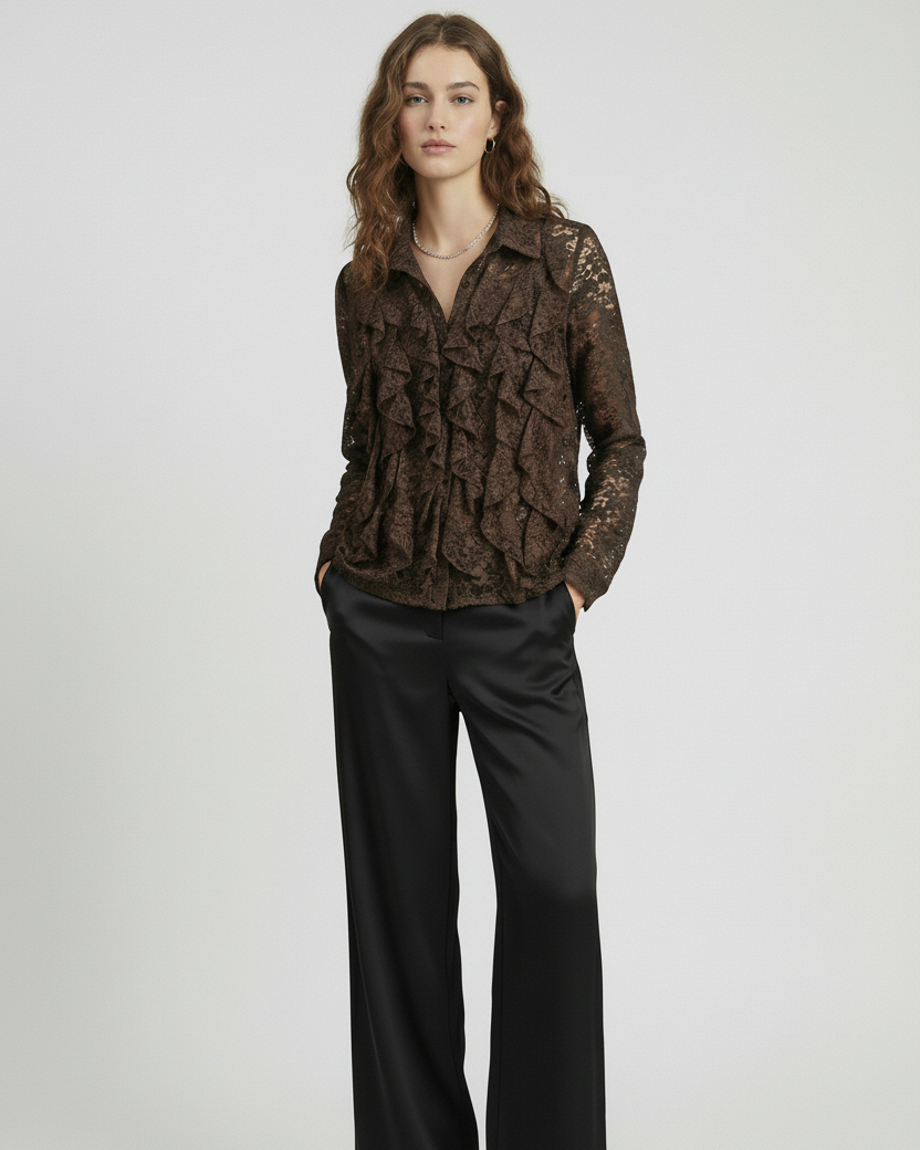 Camicia con Balze e Pizzo