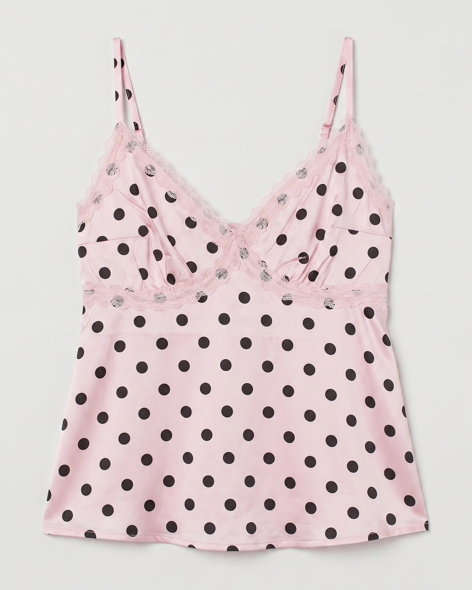 Top satin pois