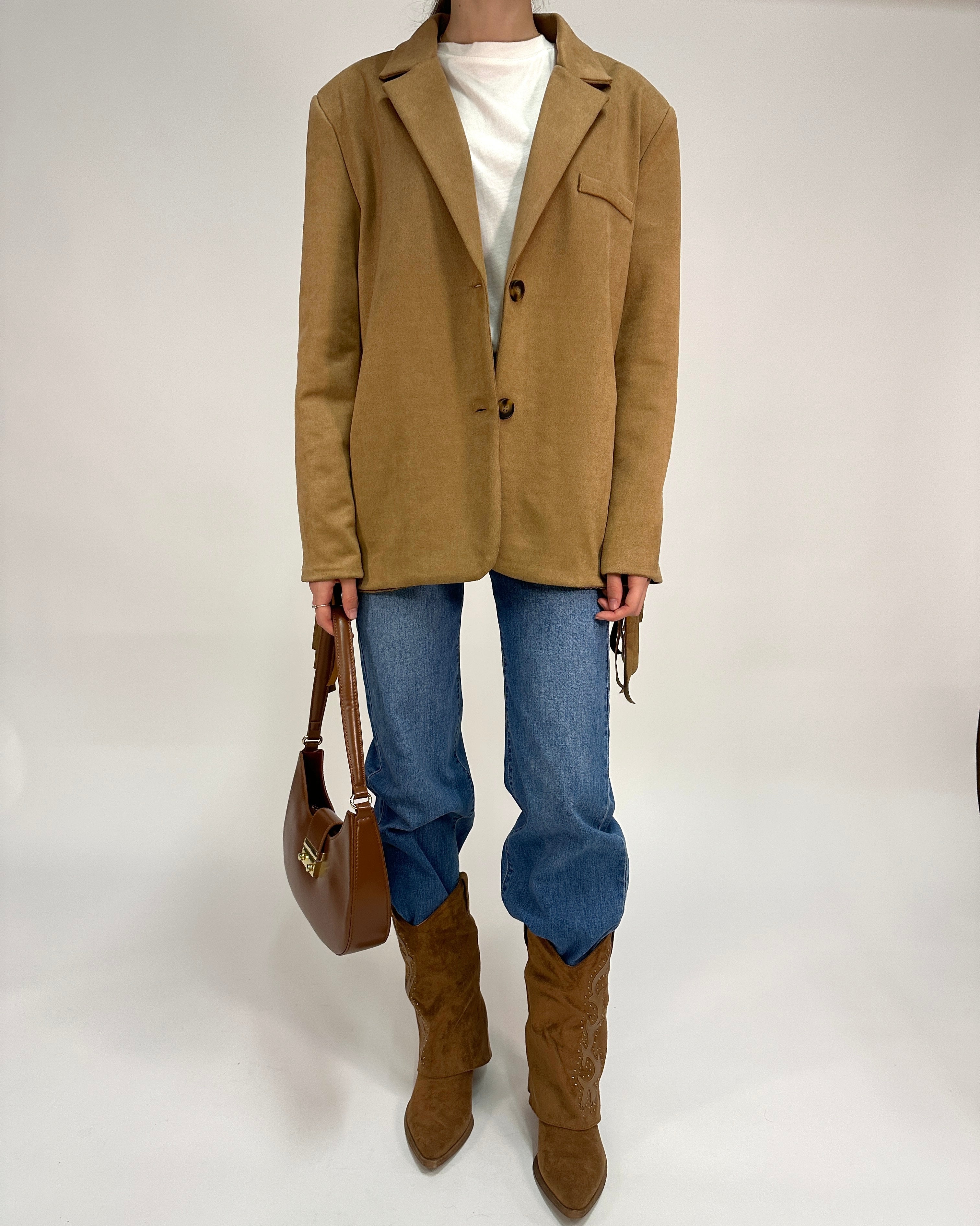 Giacca con Frange Stile Western – Blu Royal