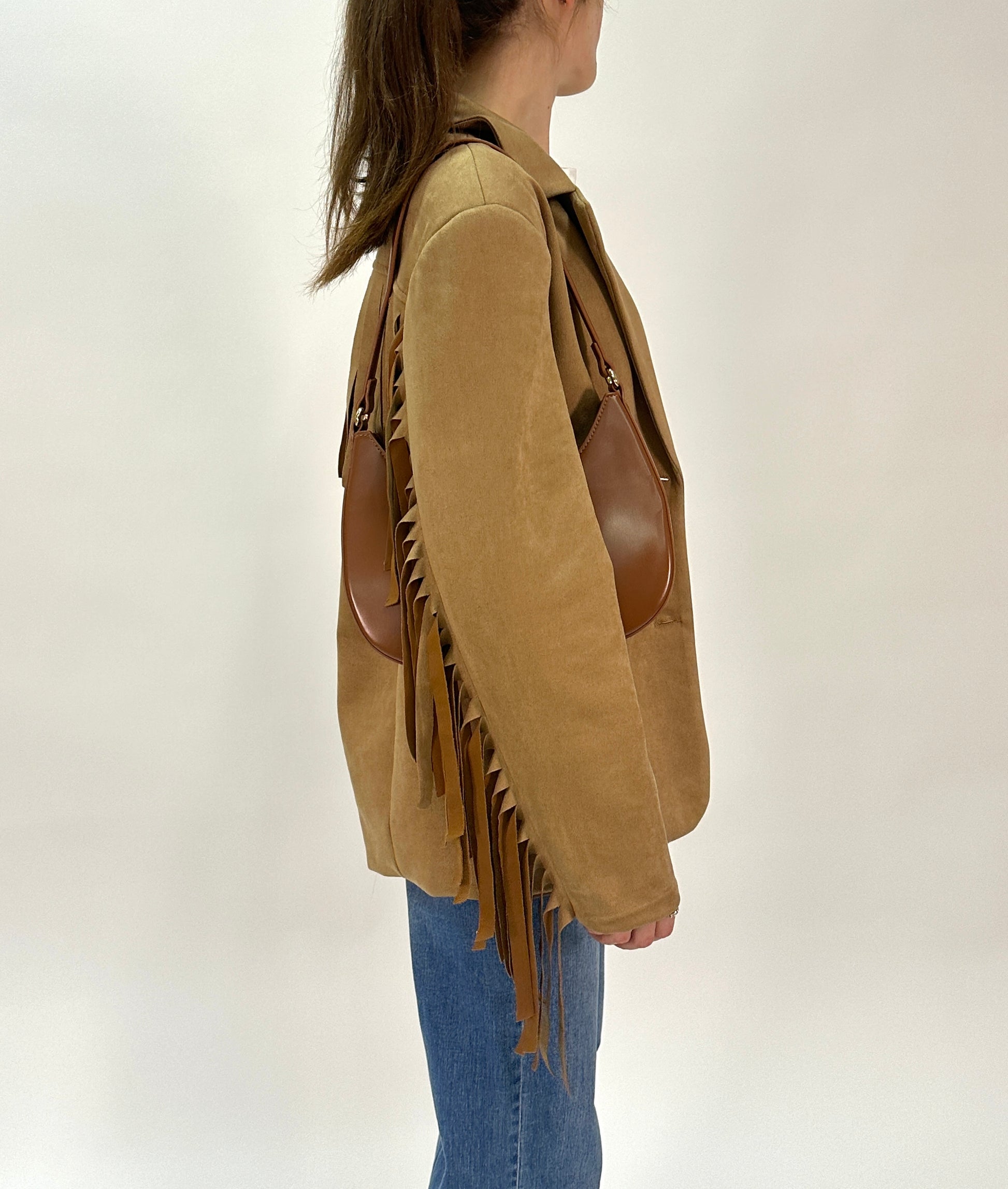 Giacca con Frange Stile Western – Blu Royal