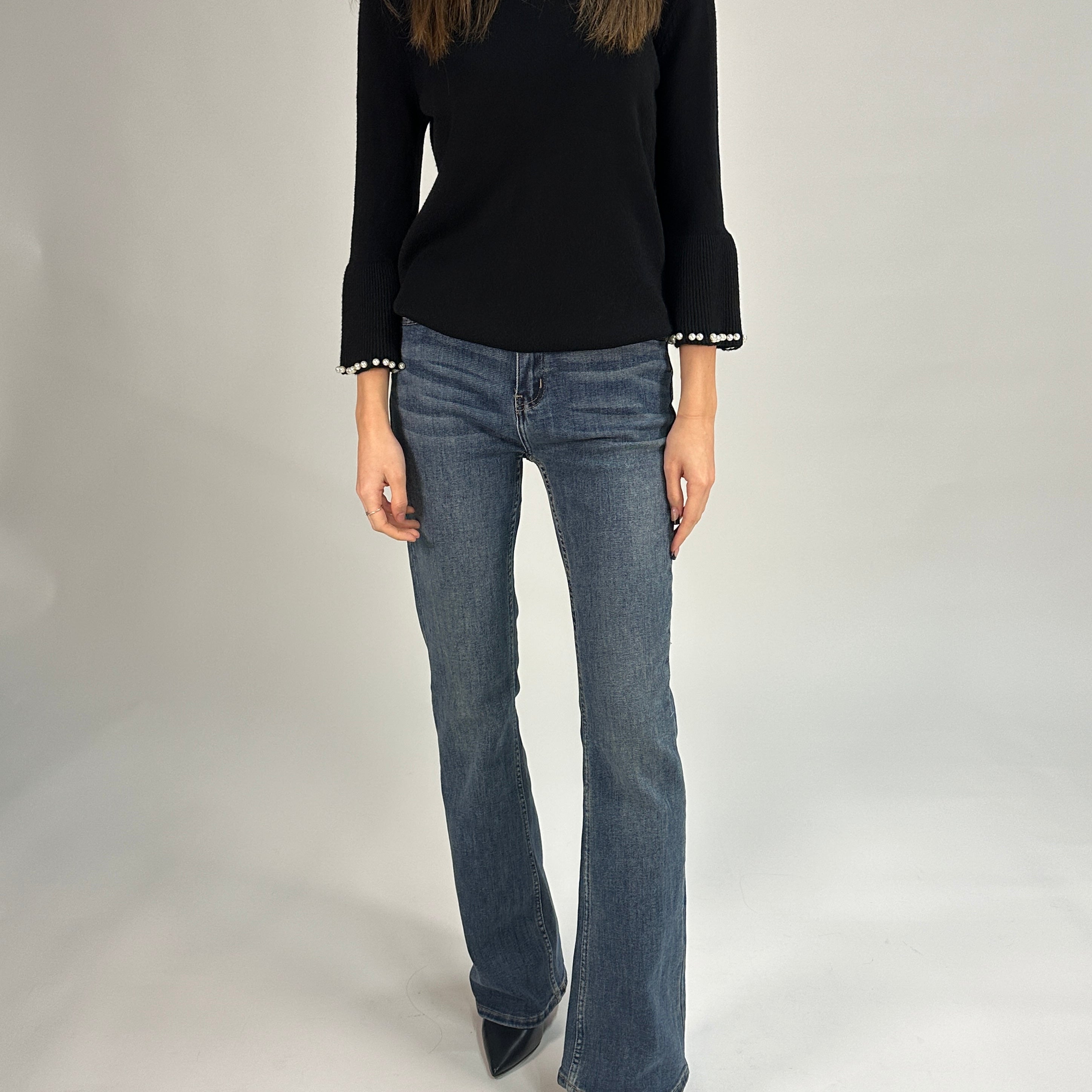 Maglia con Maniche a Perle