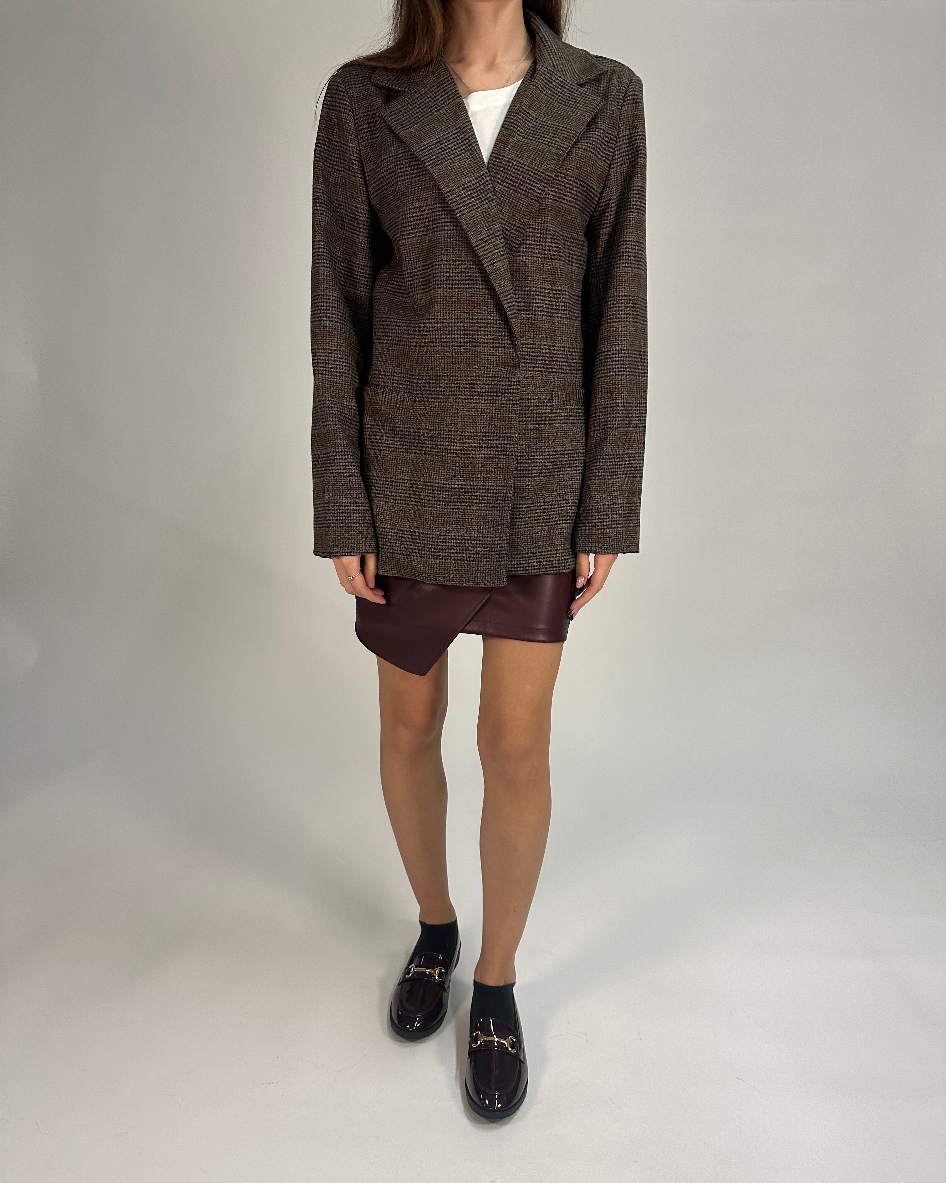 Minigonna in Similpelle Bordeaux