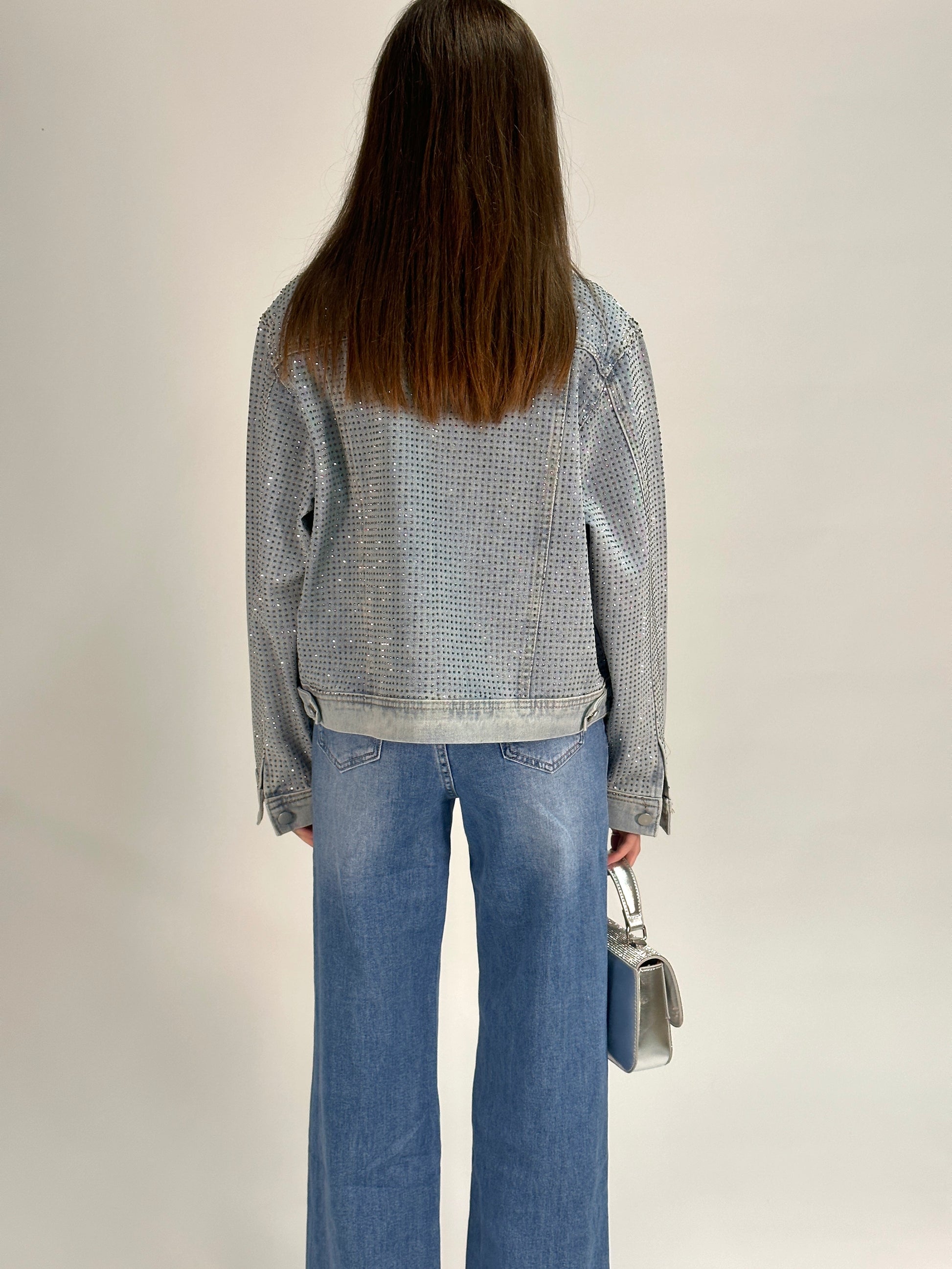 Giacca di jeans con perle