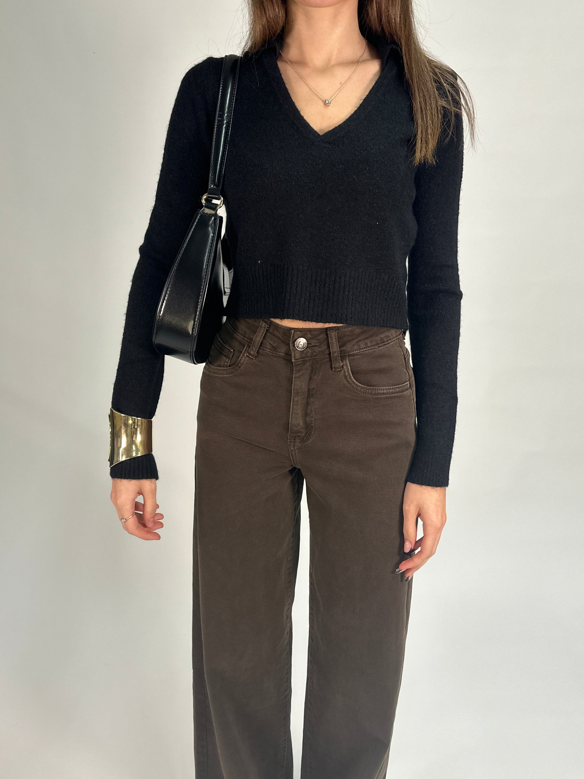 Maglia con Colletto e Scollo a V