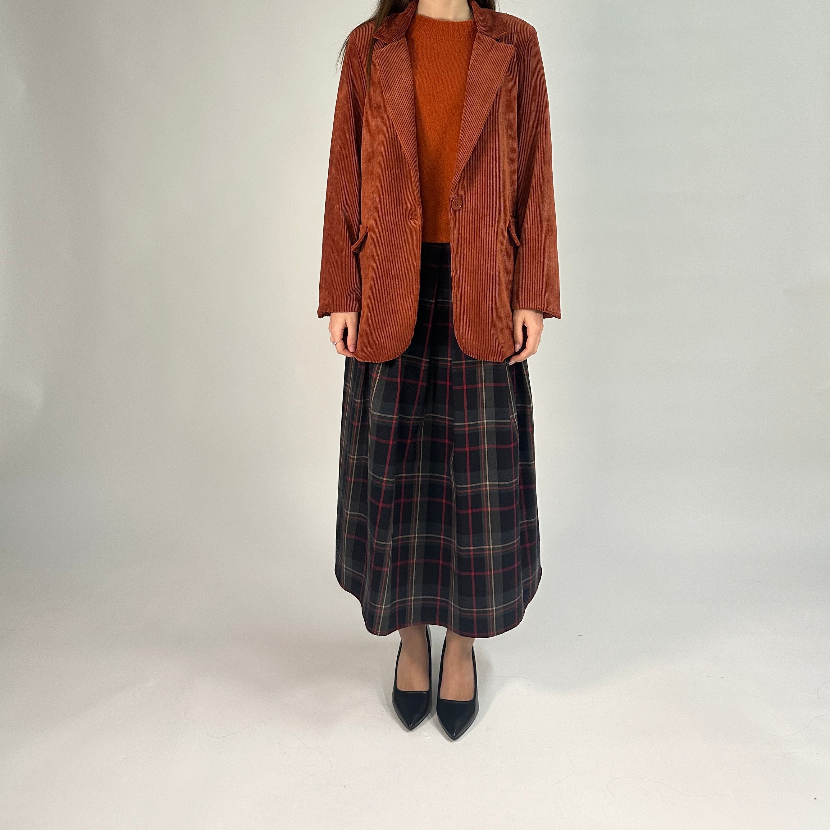 Blazer in Velluto a Coste Terracotta