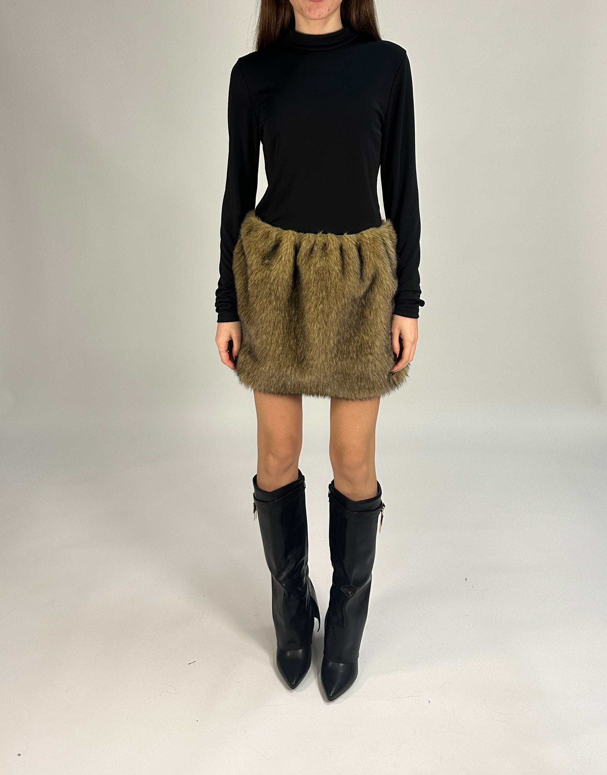 Furry Chic Mini Dress