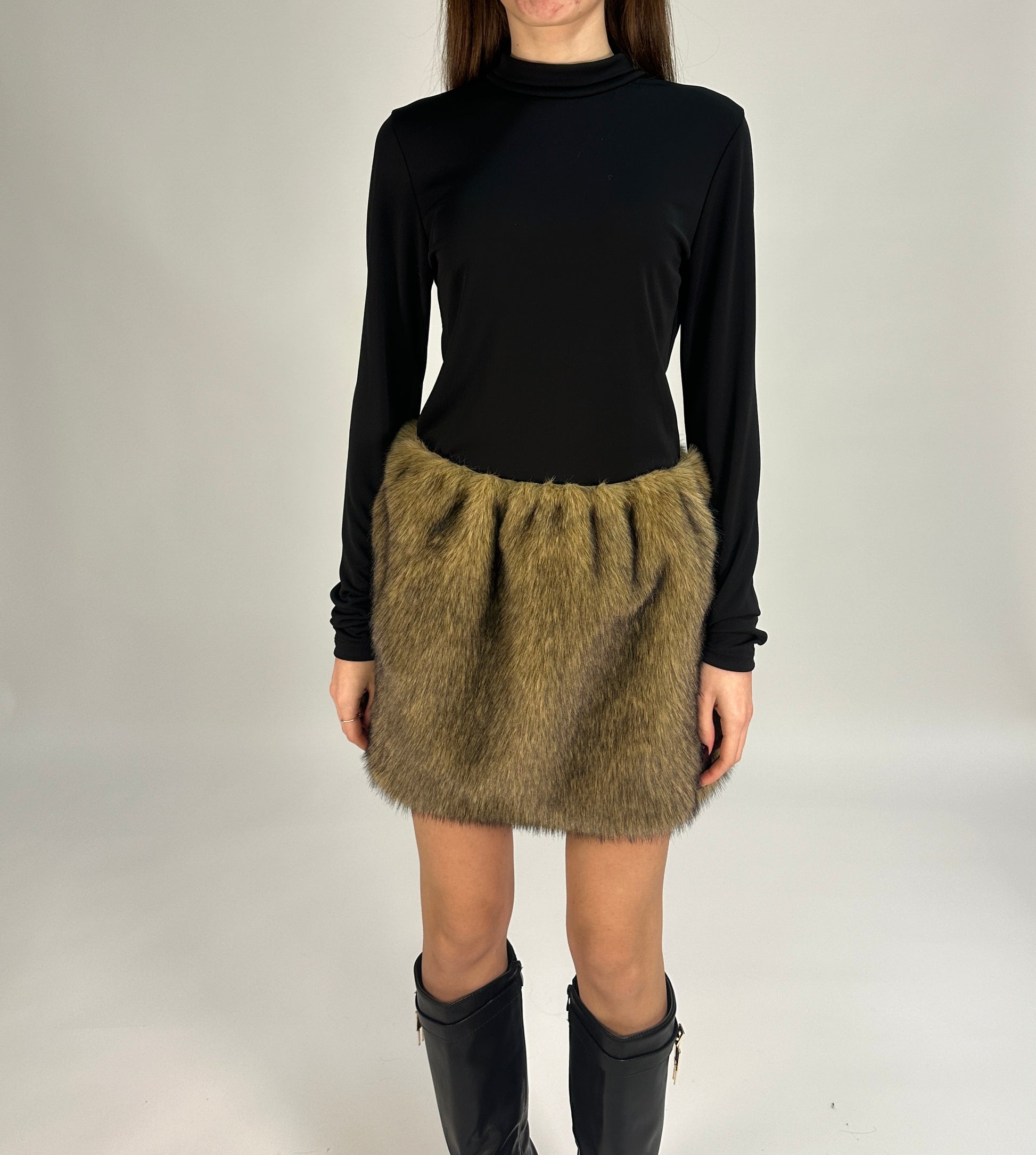 Furry Chic Mini Dress