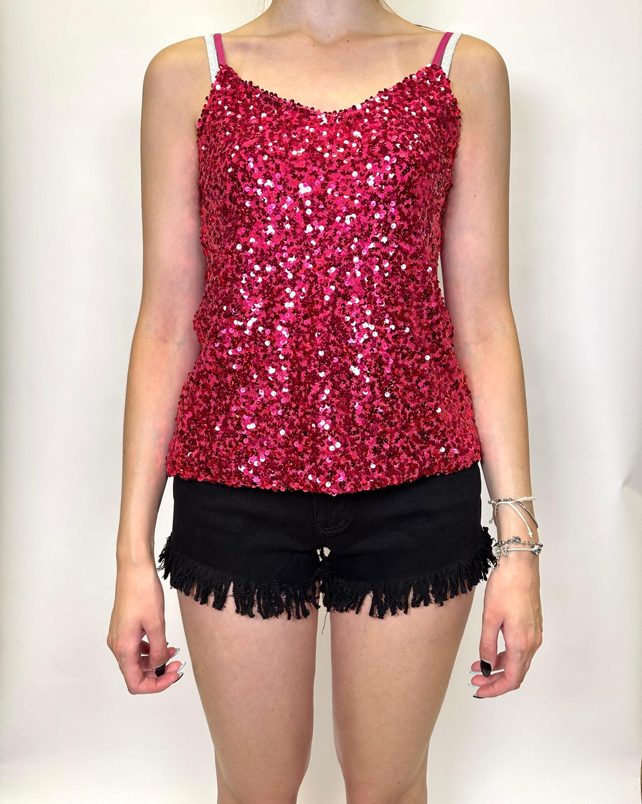 Top Nero con Paillettes