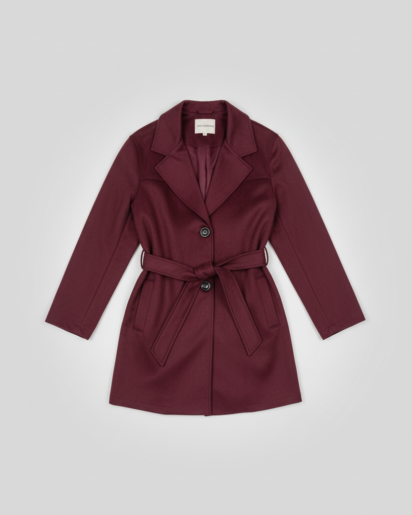 Cappotto con Cintura Essential