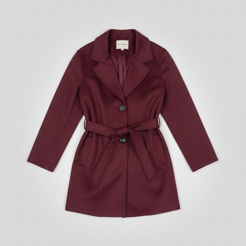 Cappotto con Cintura Essential