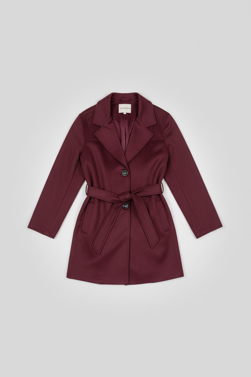 Cappotto con Cintura Essential