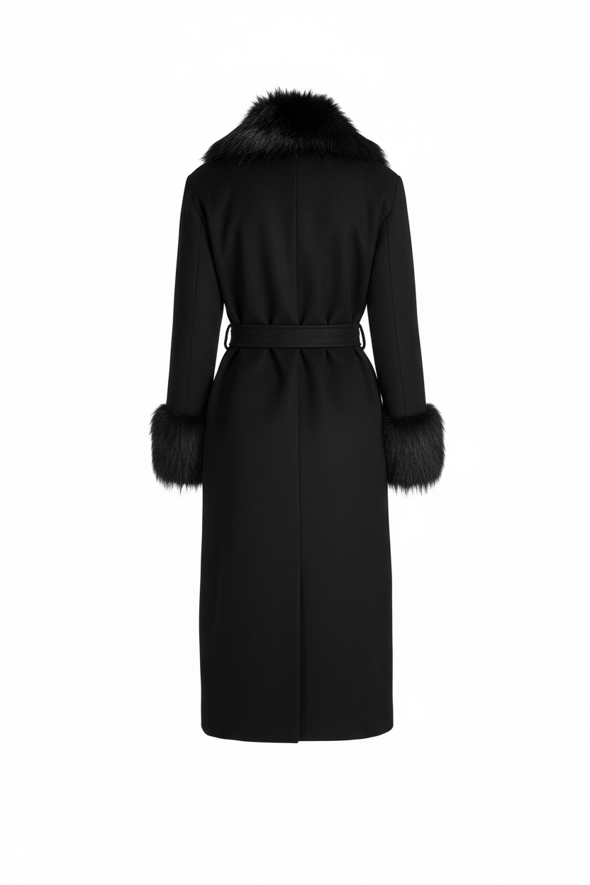 Cappotto nero senza modella