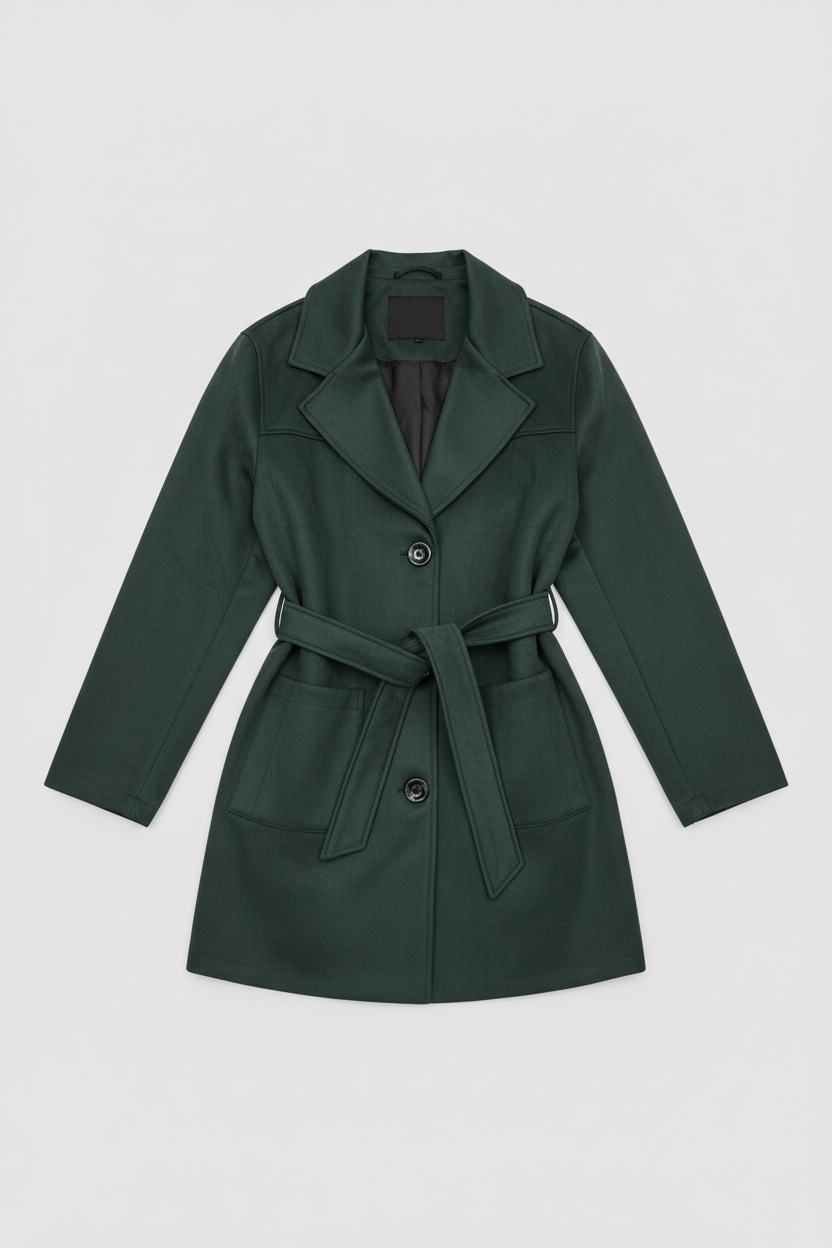 Cappotto con Cintura Essential