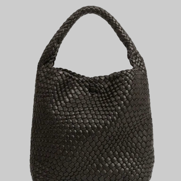 Borsa Hobo Intrecciata Black