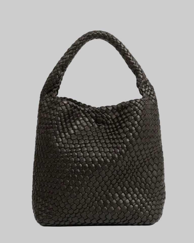 Borsa Hobo Intrecciata Black