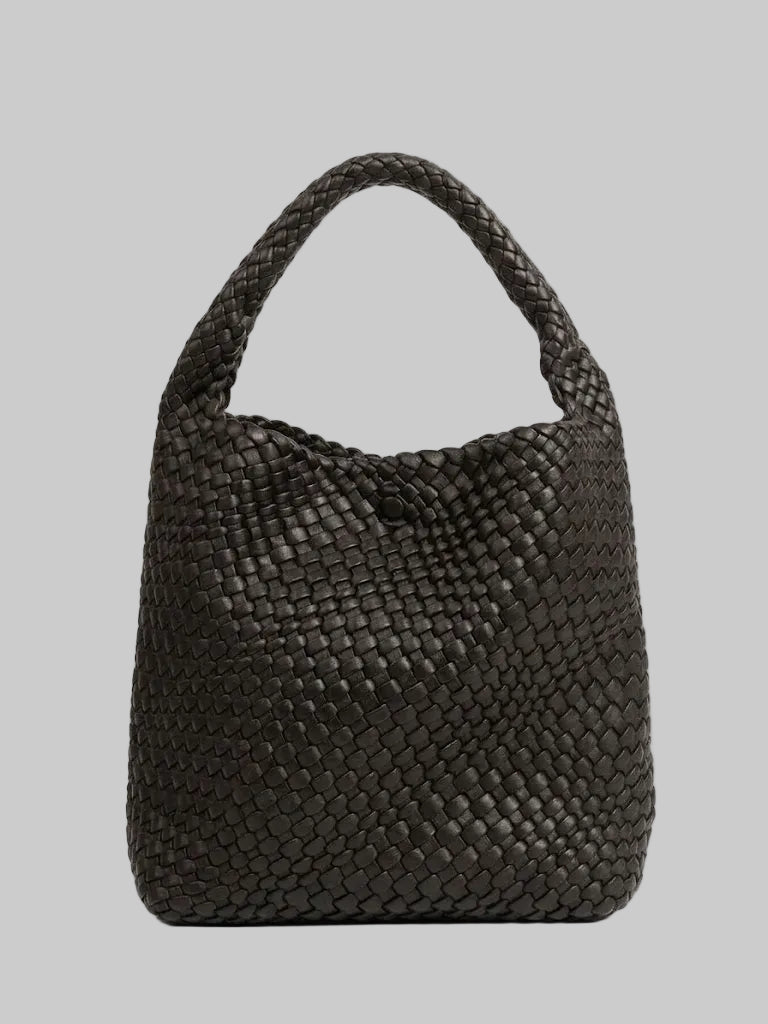 Borsa Hobo Intrecciata Black