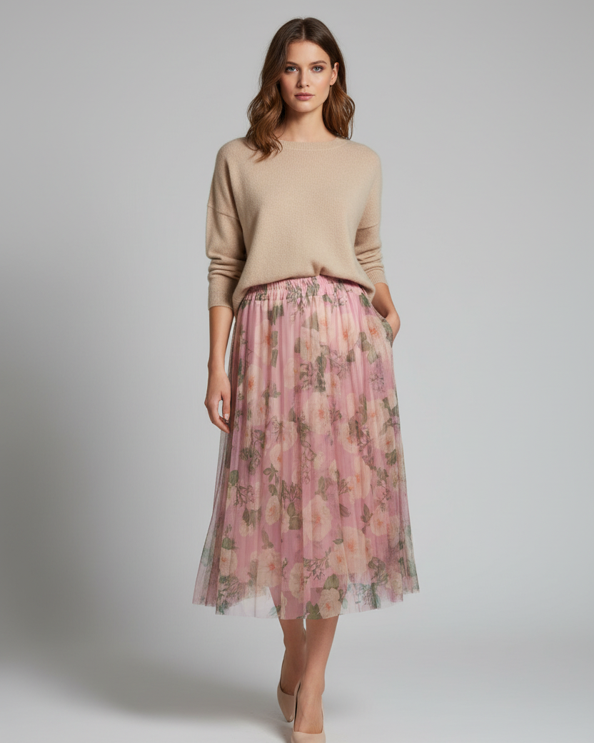 Gonna Plissettata Floreale