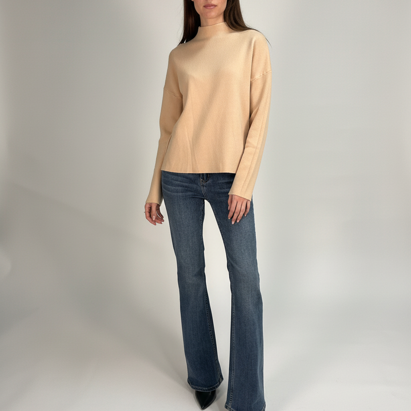 Model with accurate sweater details