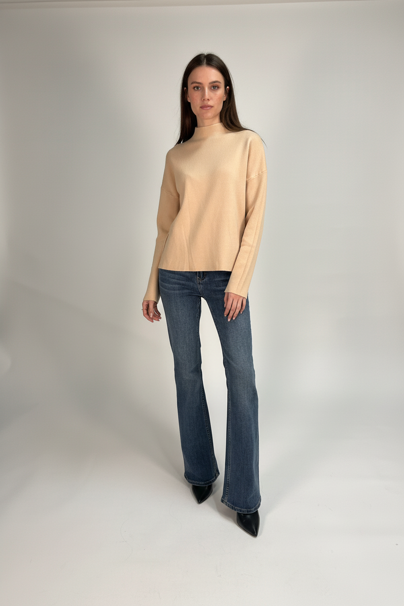 Model with accurate sweater details