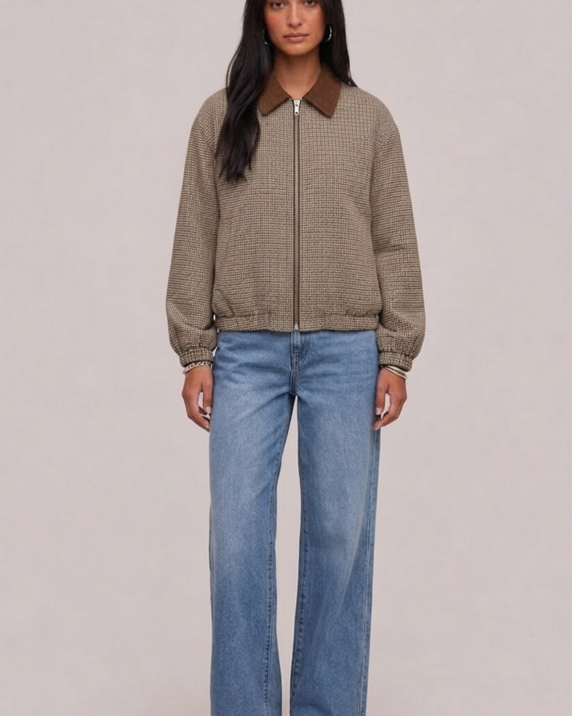 Giacca Retrò-Chic in Micro-Check